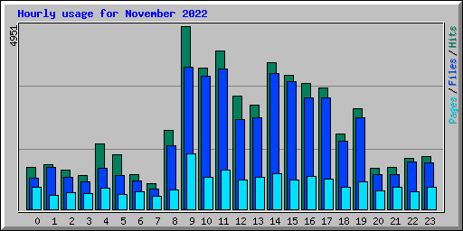 Hourly usage for November 2022