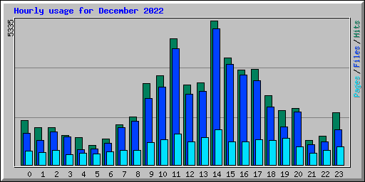 Hourly usage for December 2022